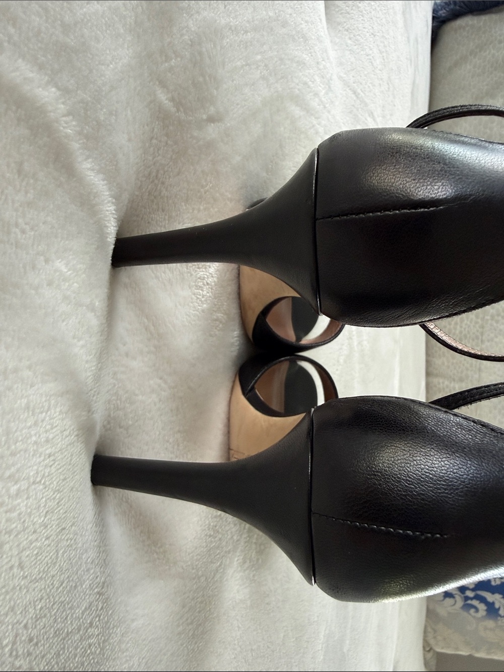 Brian Atwood Black Leather Stiletto Sandals
